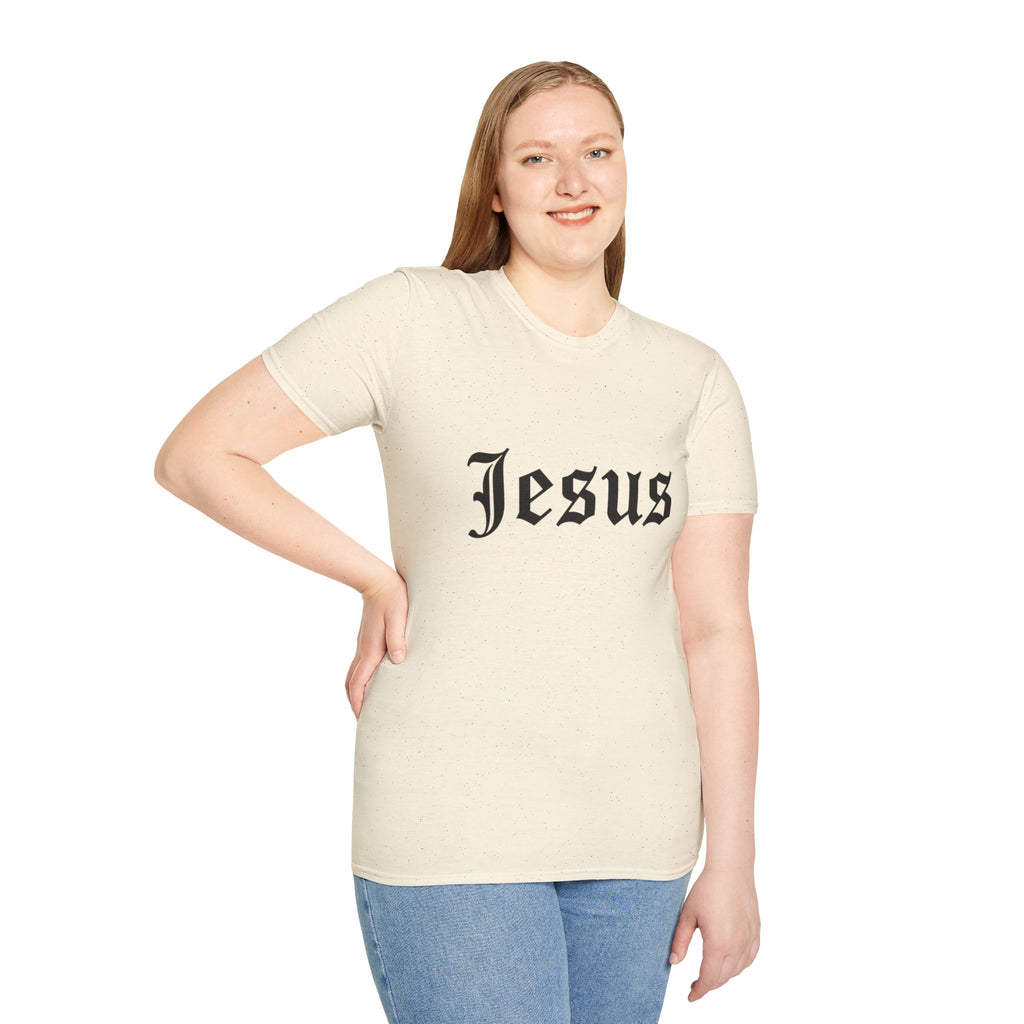 Jesus Gothic Script T-Shirt — Christian Faith Tee
