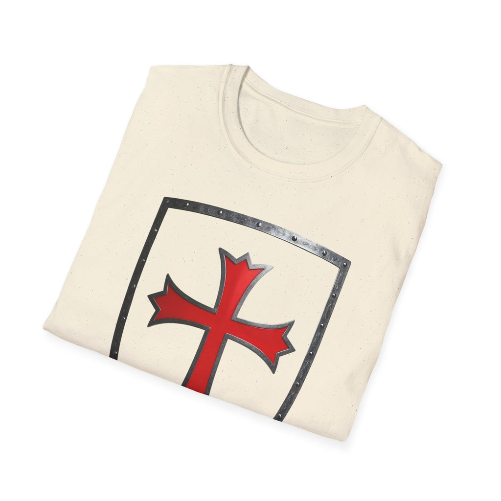 Crusader Shield T-Shirt — Red Cross Medieval Shield Tee