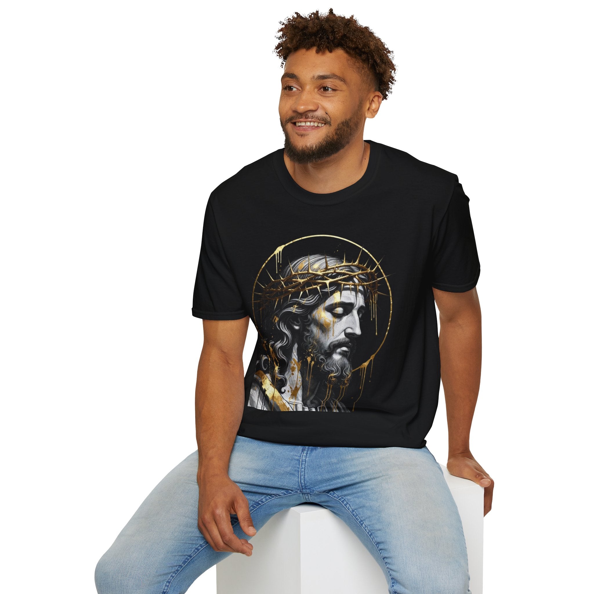 Jesus Portrait T-Shirt — Crown of Thorns Christian Tee