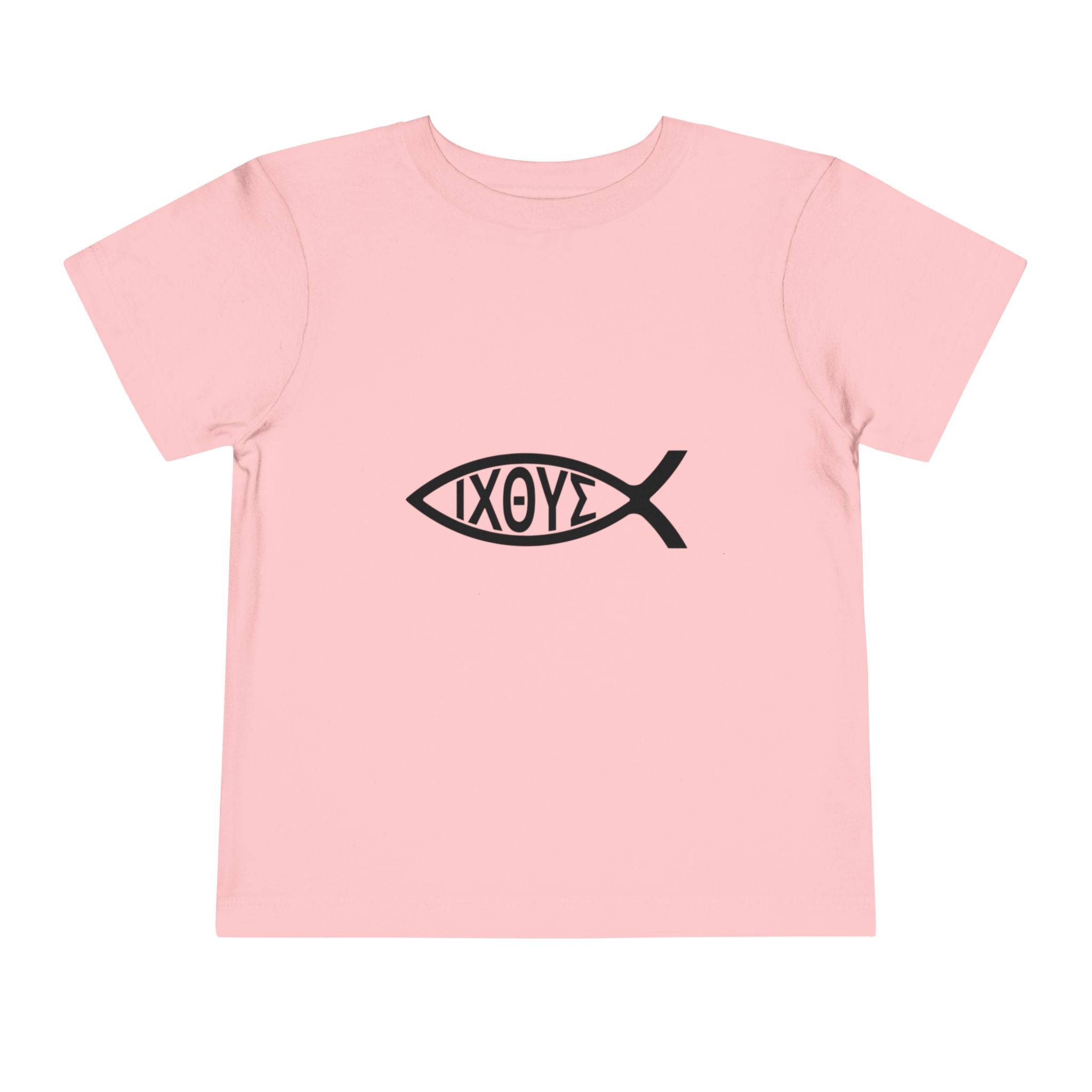 Toddler Tee — Christian Ichthys Fish Logo Kids Shirt (Faith Symbol)