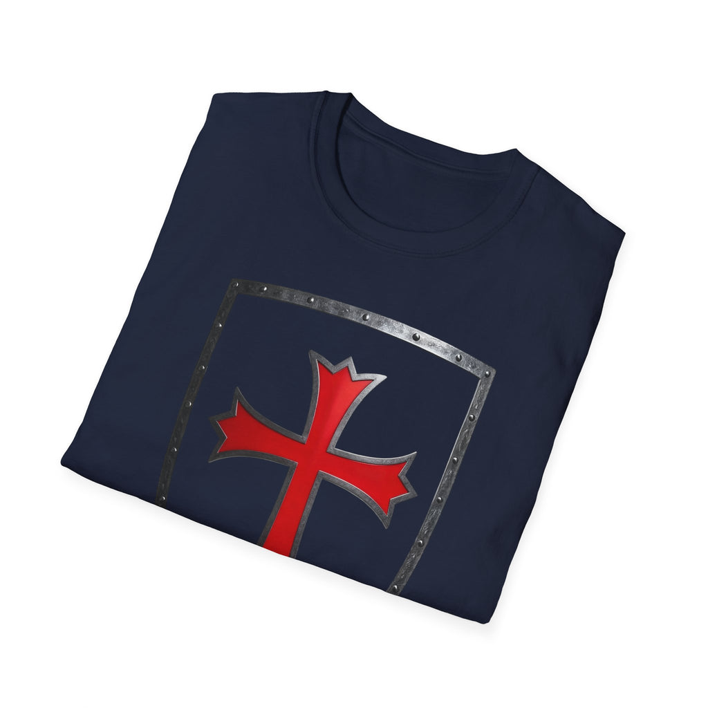 Crusader Shield T-Shirt — Red Cross Medieval Shield Tee