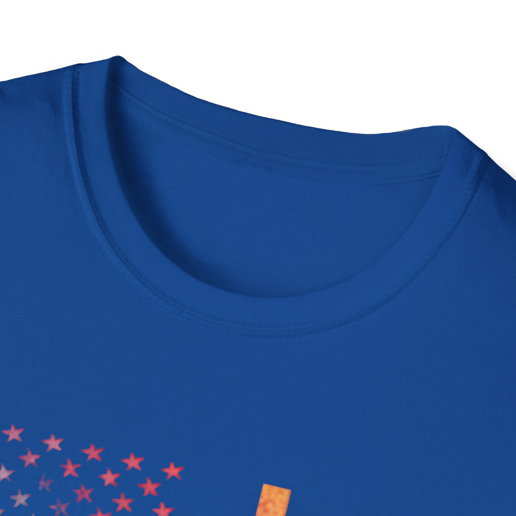 Faith Over Fear American Flag T-Shirt — Christian Cross Patriotic Tee