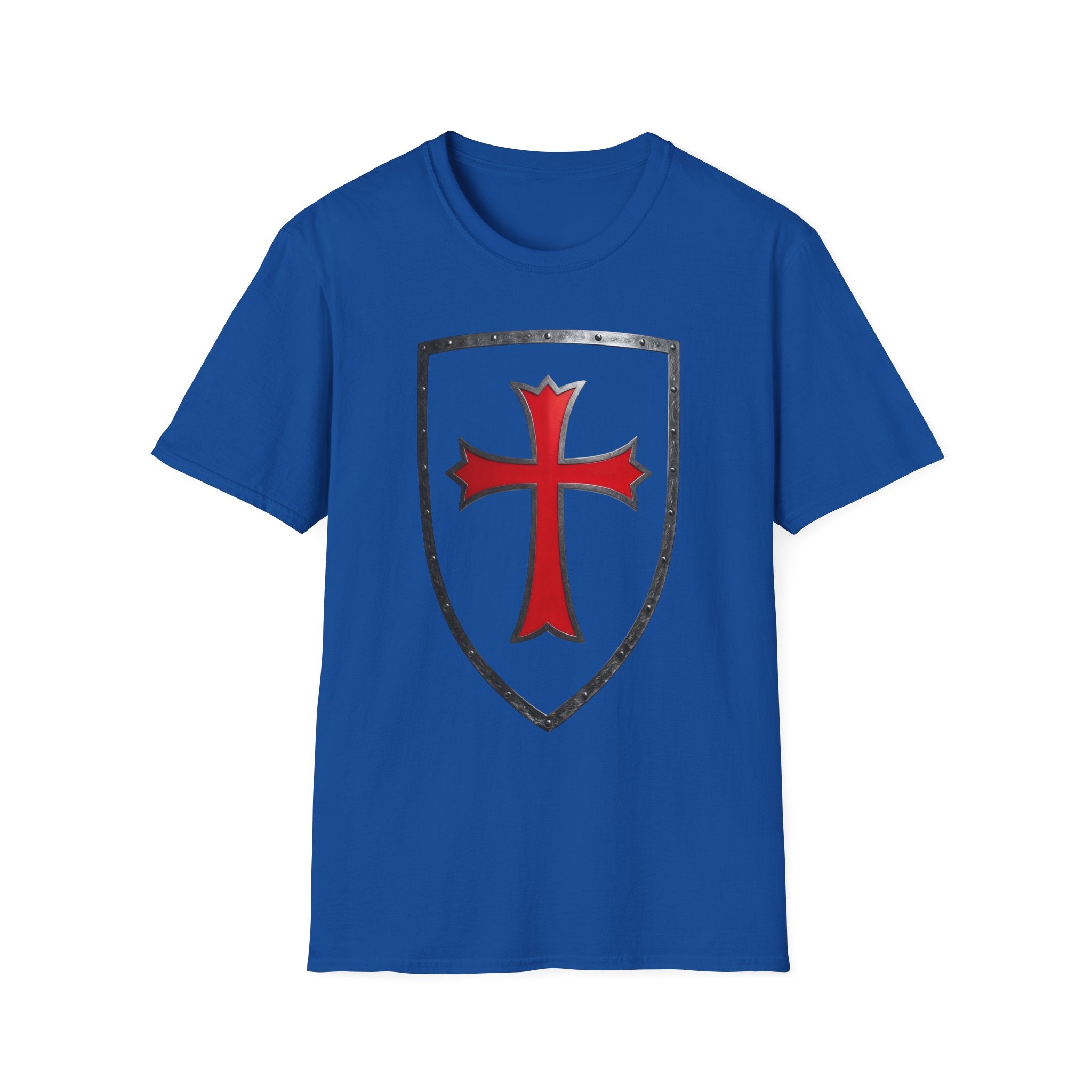 Crusader Shield T-Shirt — Red Cross Medieval Shield Tee