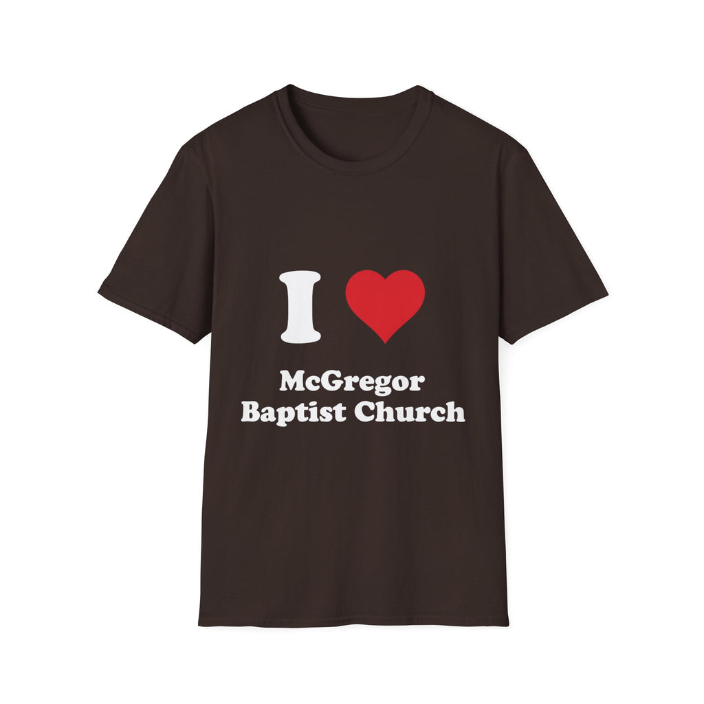 I Heart McGregor Baptist Church T-Shirt — Church Fan Tee