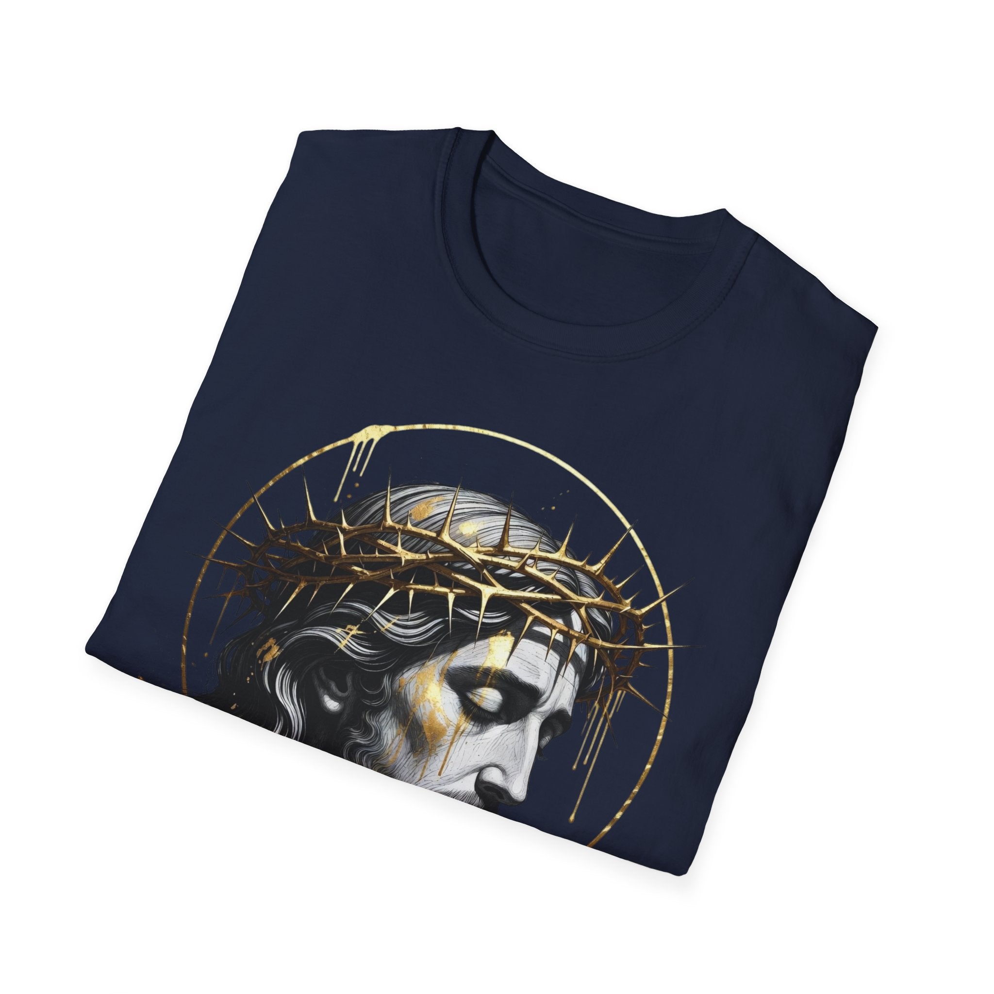 Jesus Portrait T-Shirt — Crown of Thorns Christian Tee