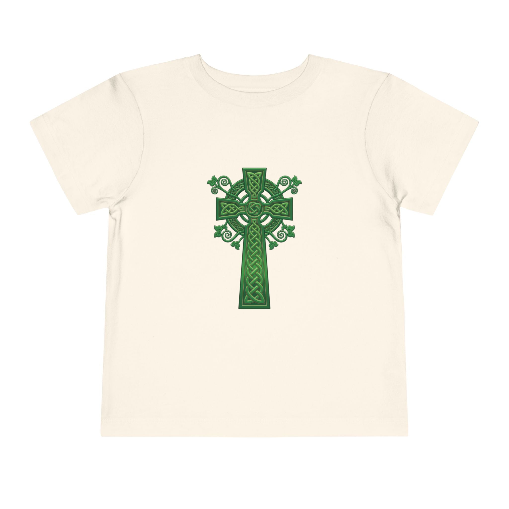 Toddler Tee — Green Celtic Cross Graphic (St. Patrick’s Day)