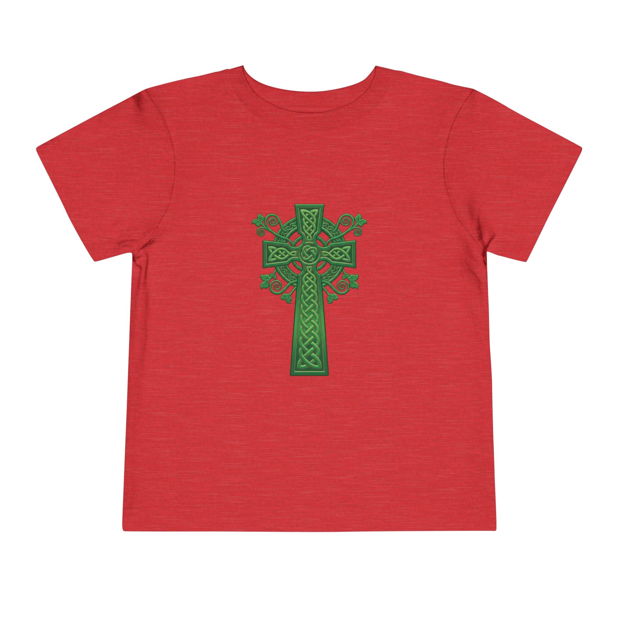 Toddler Tee — Green Celtic Cross Graphic (St. Patrick’s Day)