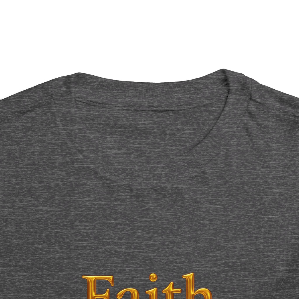 Toddler Tee — Faith Hope Love Gold Text