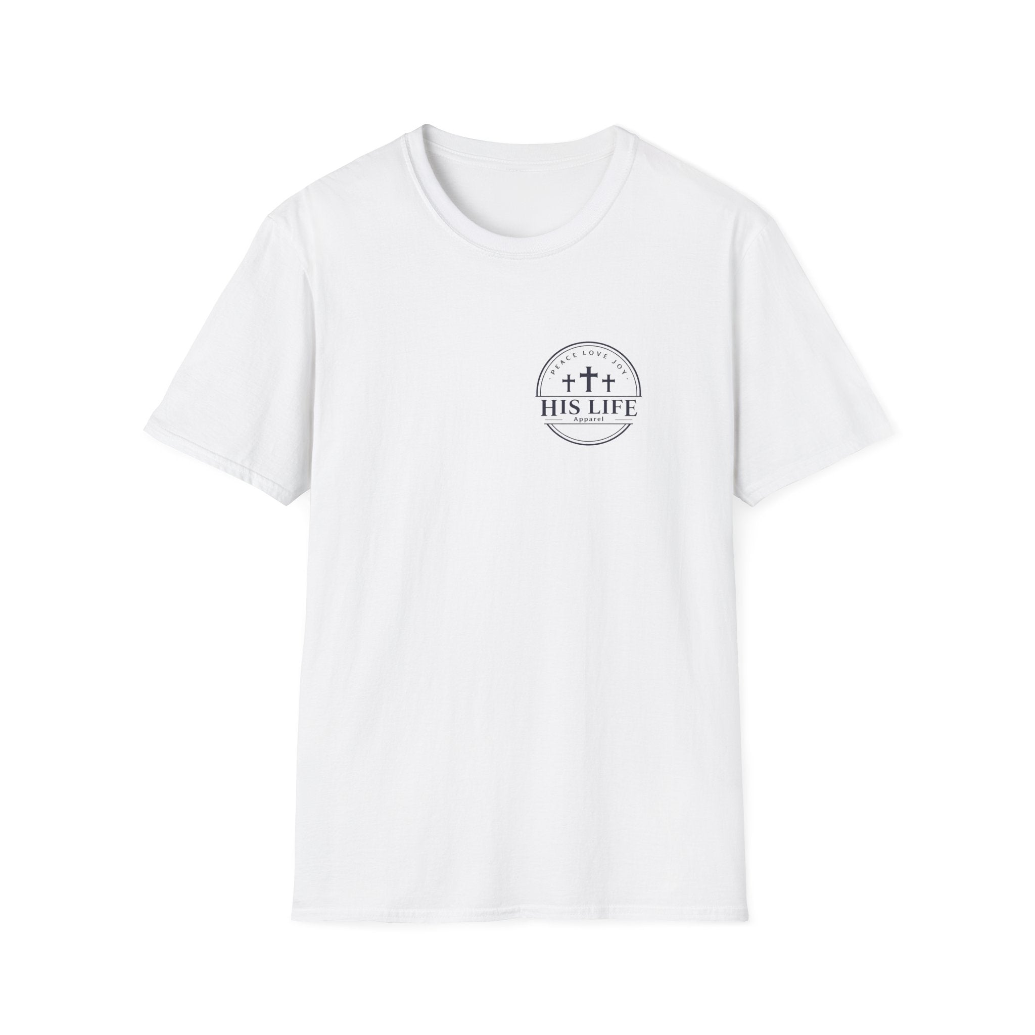 His Life Christian America 250 T-Shirt — Small Cross Logo Faith Tee