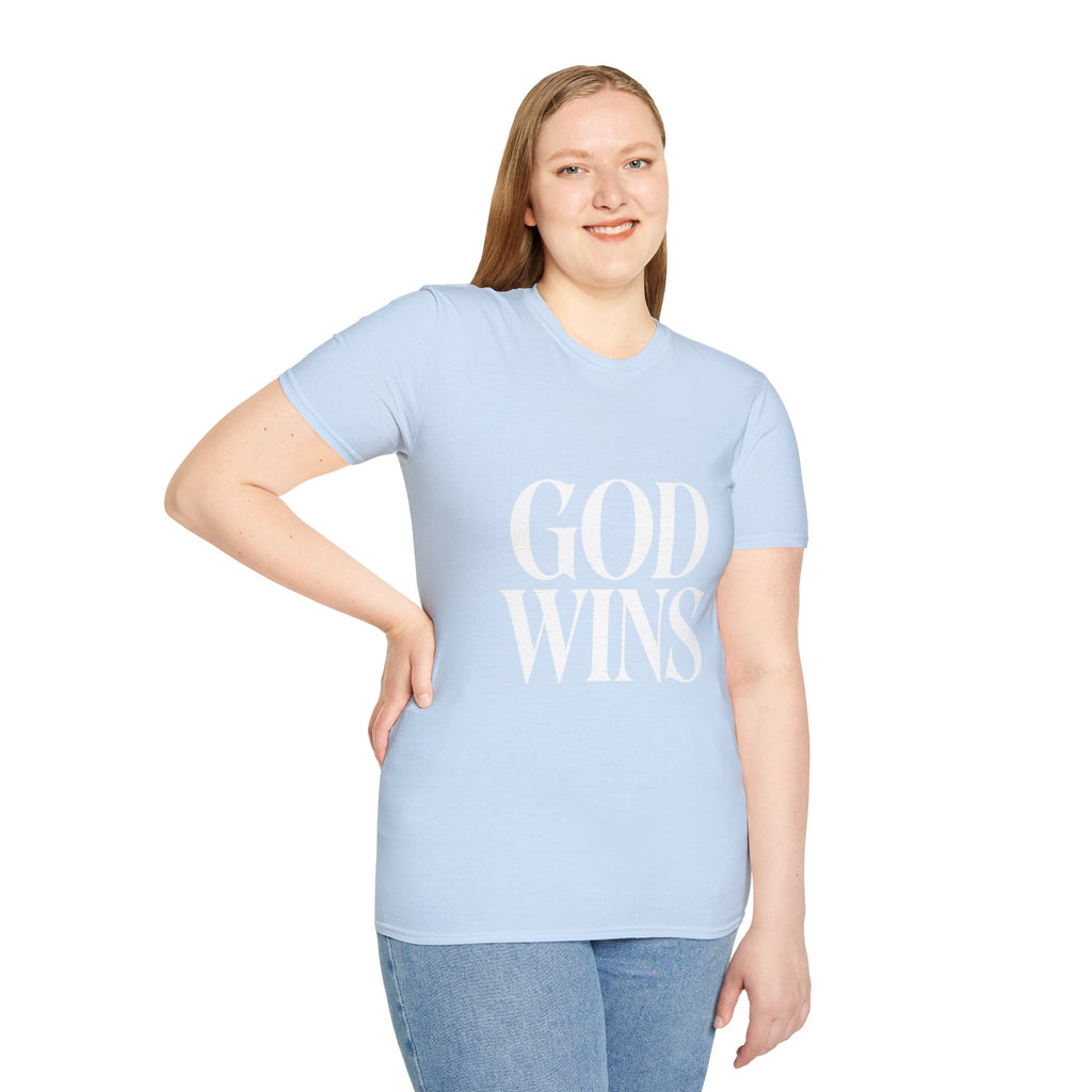 God Wins T-Shirt — Inspirational Christian Faith Tee