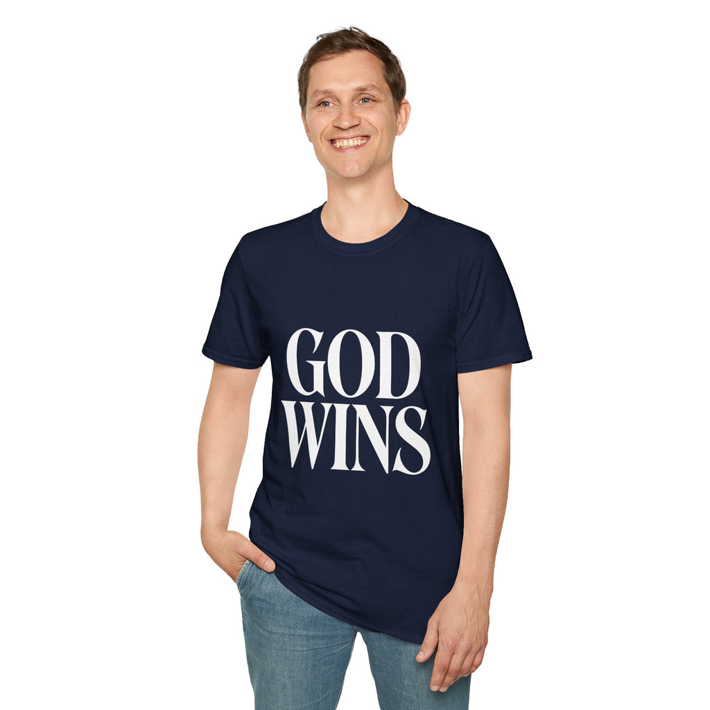 God Wins T-Shirt — Inspirational Christian Faith Tee