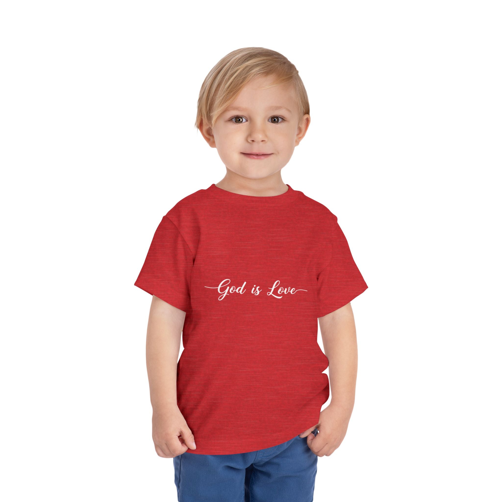 God is Love Toddler Tee — Faith-Based Kids' Short Sleeve Shirt