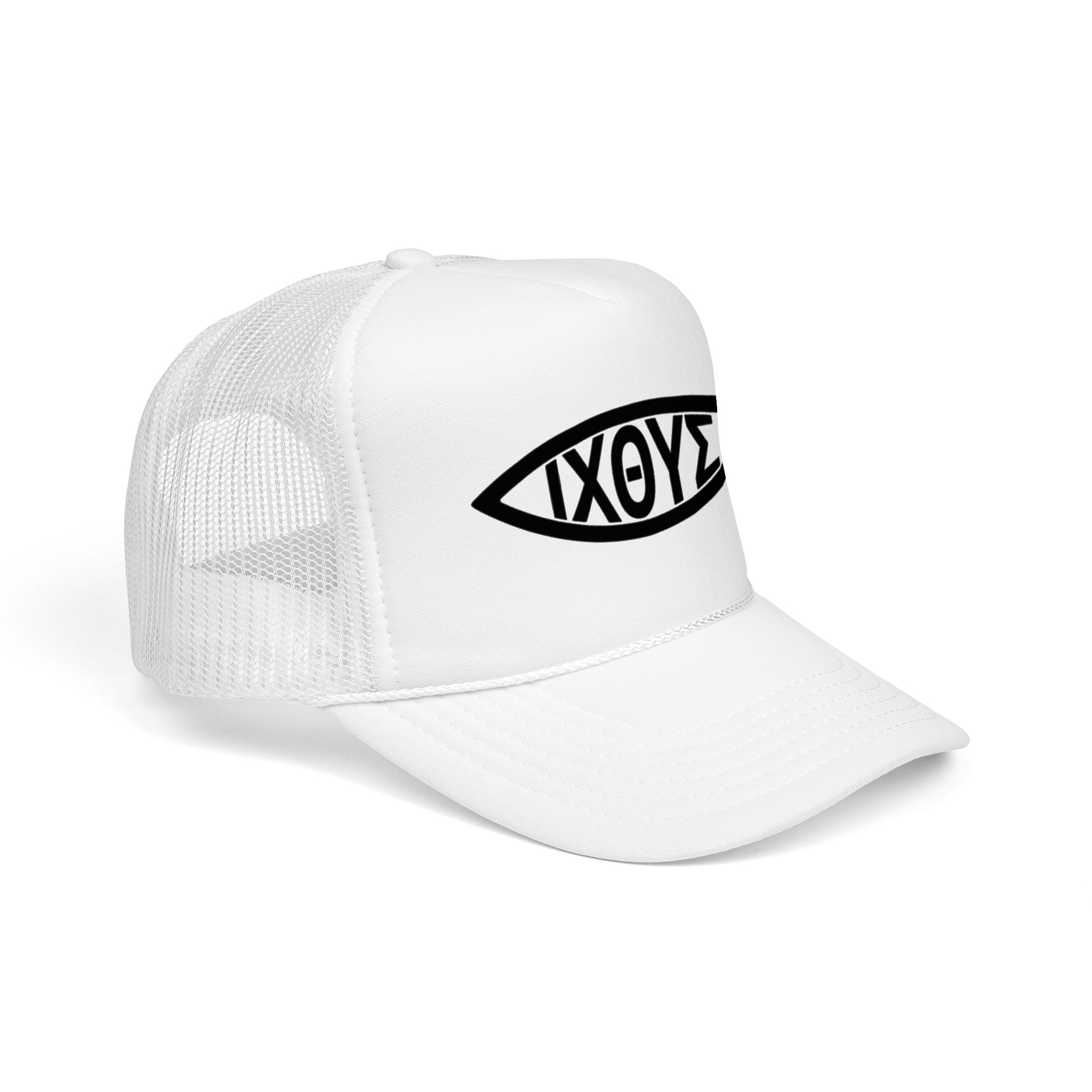 Christian Fish Trucker Hat with ΙΧΘΥΣ Ichthys Design