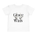 Toddler Tee — "Grace Wins" Dove Graphic Christian Short Sleeve Shirt