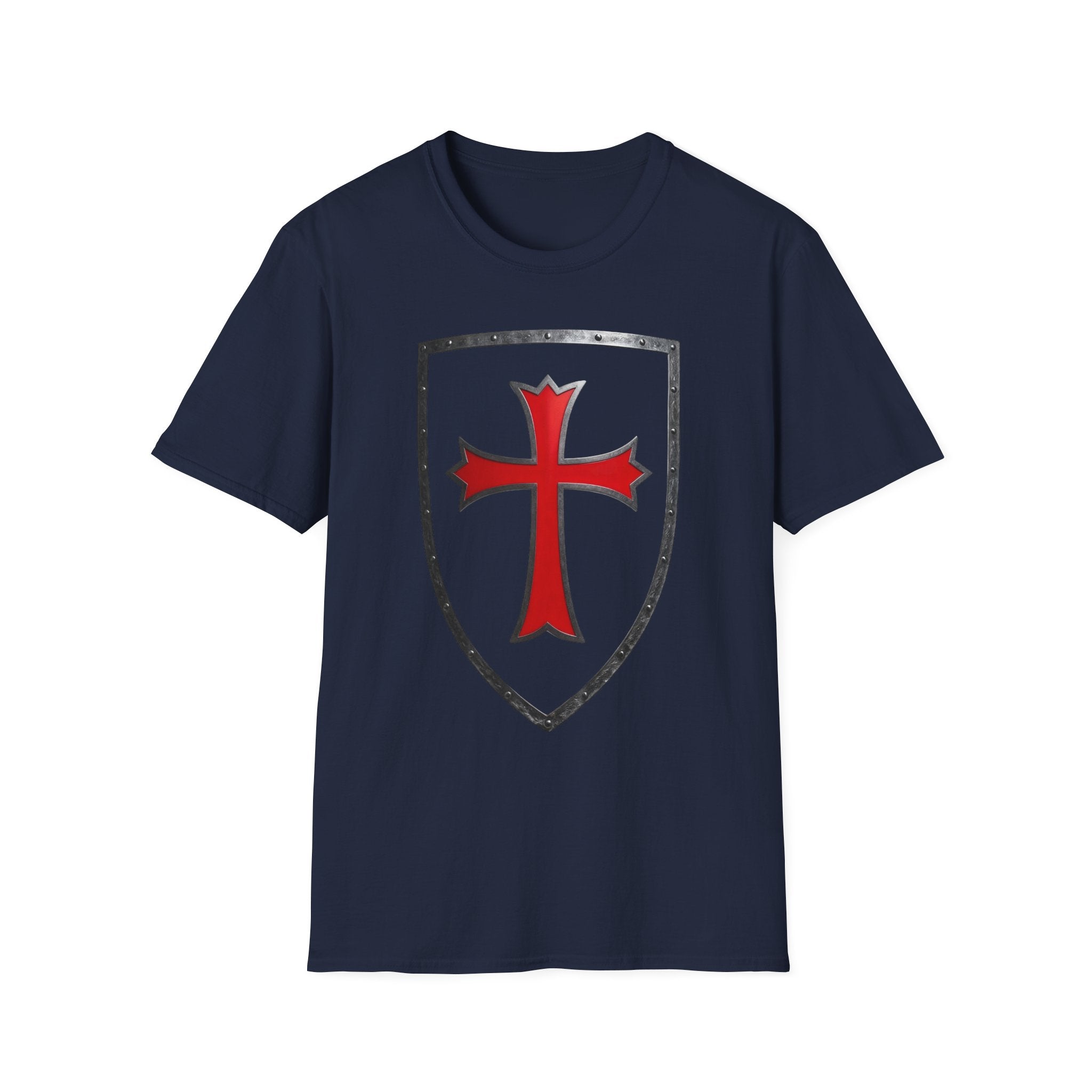 Crusader Shield T-Shirt — Red Cross Medieval Shield Tee