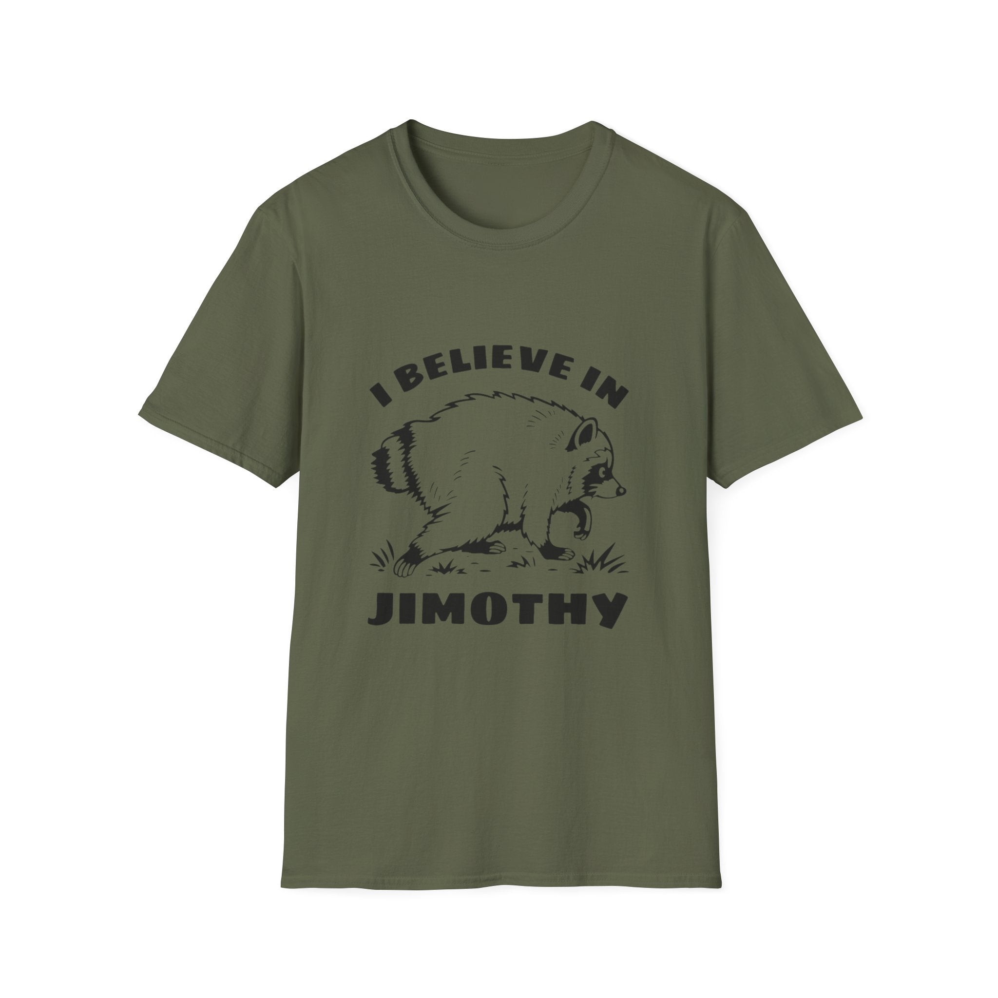 I Believe in Jimothy T-Shirt — Funny Raccoon Graphic Tee