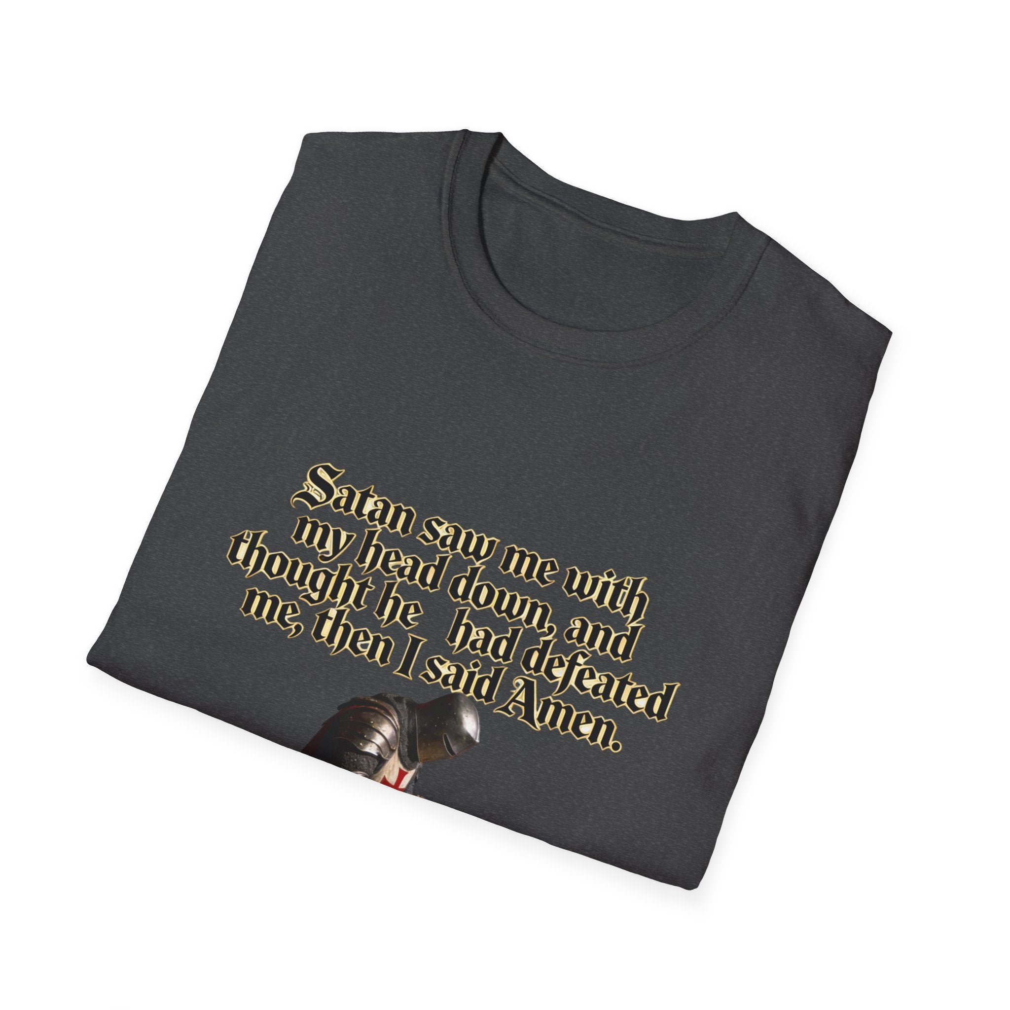 Christian Prayer T‑Shirt — "Satan Saw Me…Then I Said Amen" Faith Tee