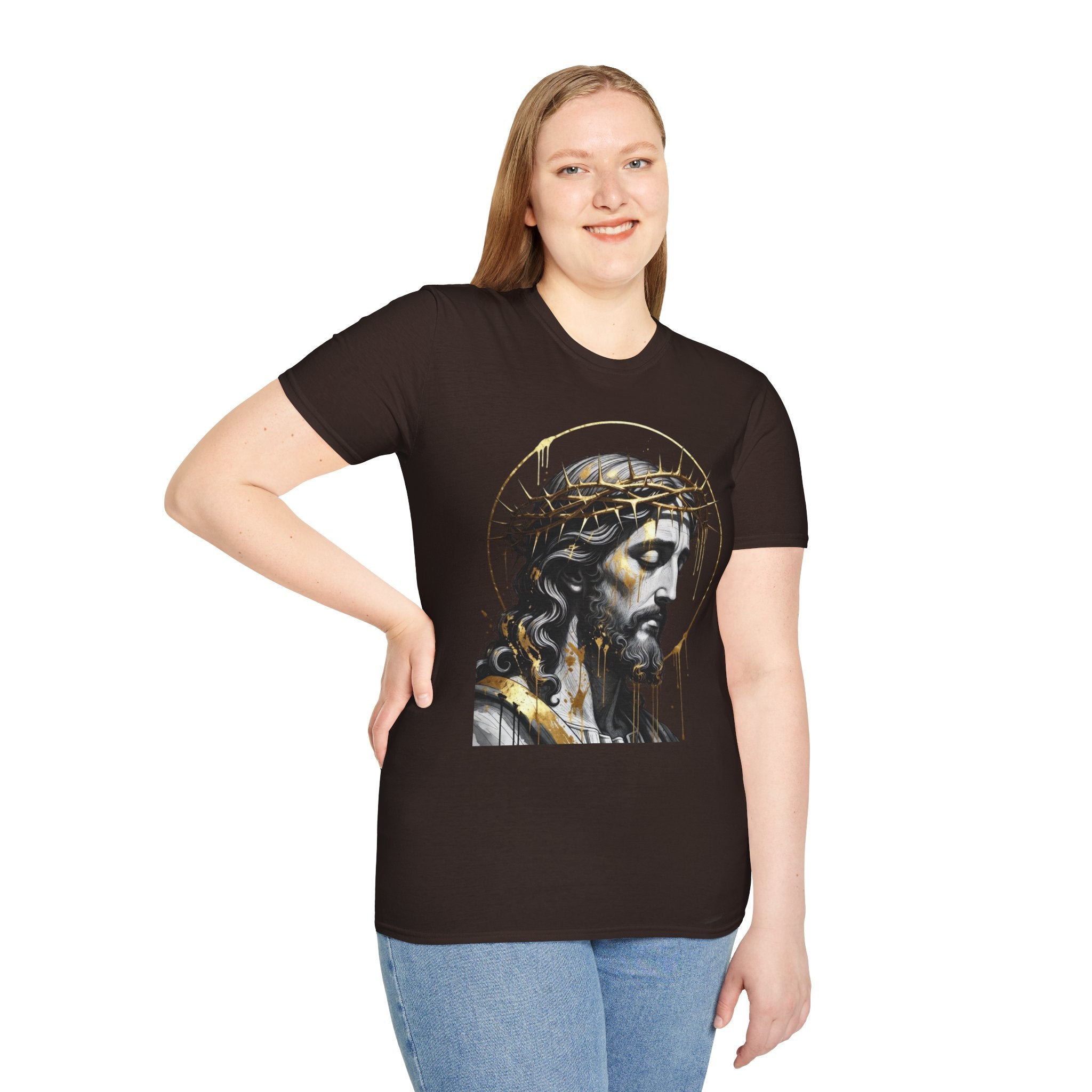 Jesus Portrait T-Shirt — Crown of Thorns Christian Tee