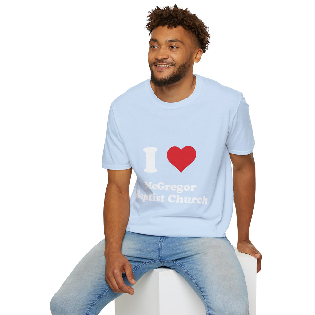 I Heart McGregor Baptist Church T-Shirt — Church Fan Tee
