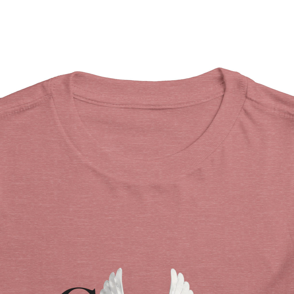 Toddler Tee — "Grace Wins" Dove Graphic Christian Short Sleeve Shirt
