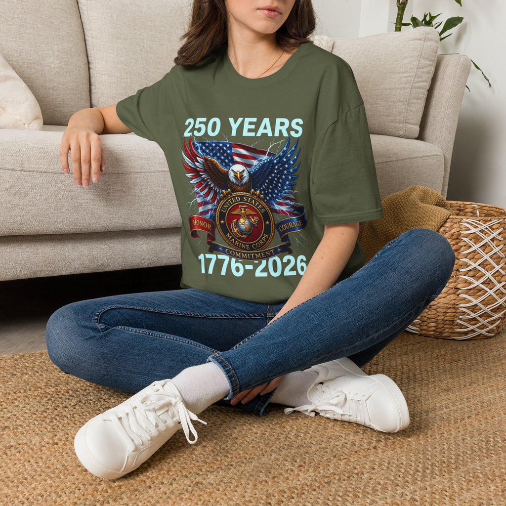 250 Years 1776–2026 Eagle Flag T-Shirt — Patriotic USA Anniversary Tee