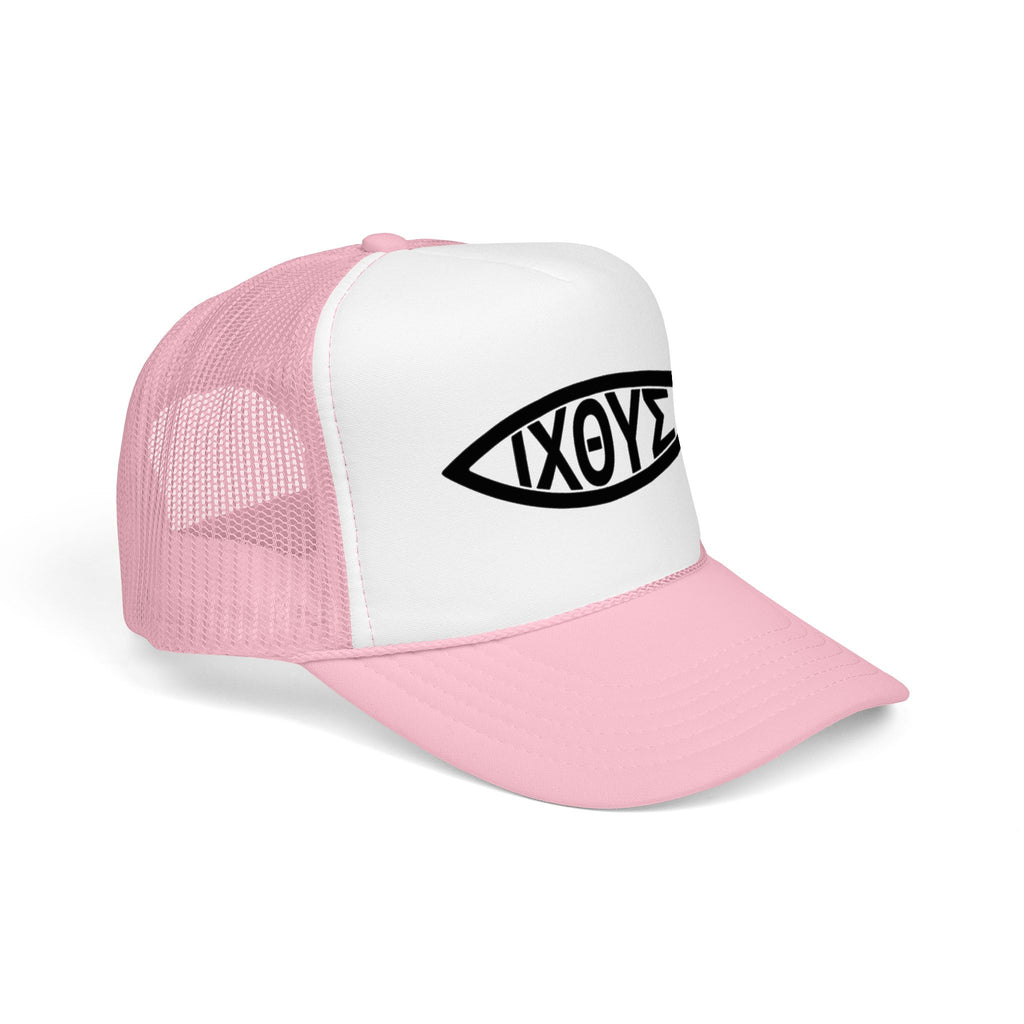 Christian Fish Trucker Hat with ΙΧΘΥΣ Ichthys Design