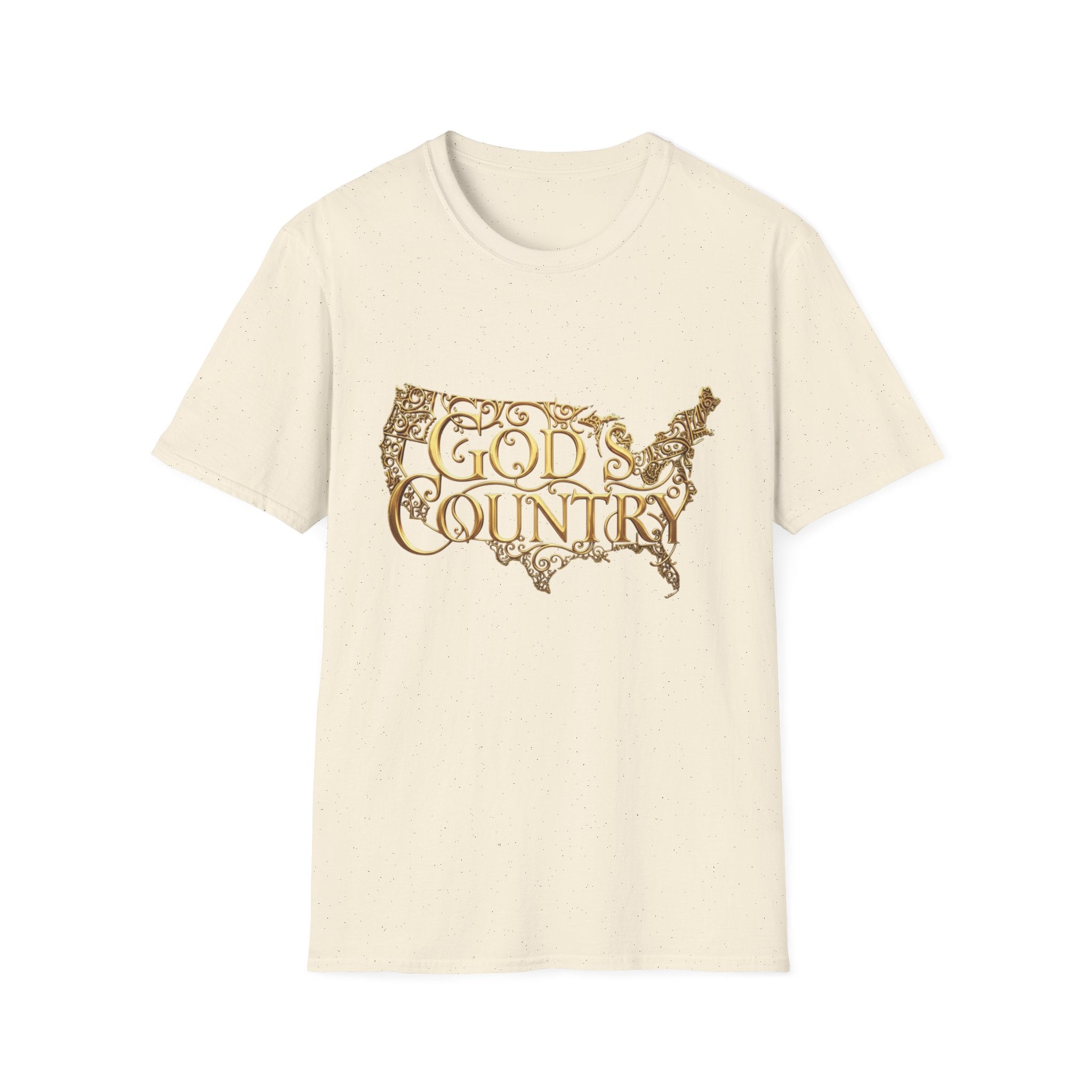 God's Country T-Shirt — Vintage USA Map Faith Tee