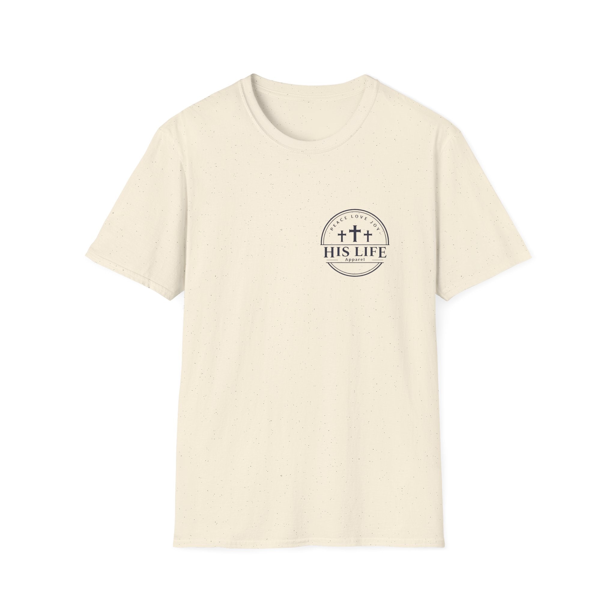 His Life Apparel Christian American 250 T‑Shirt — Three Crosses Faith Graphic