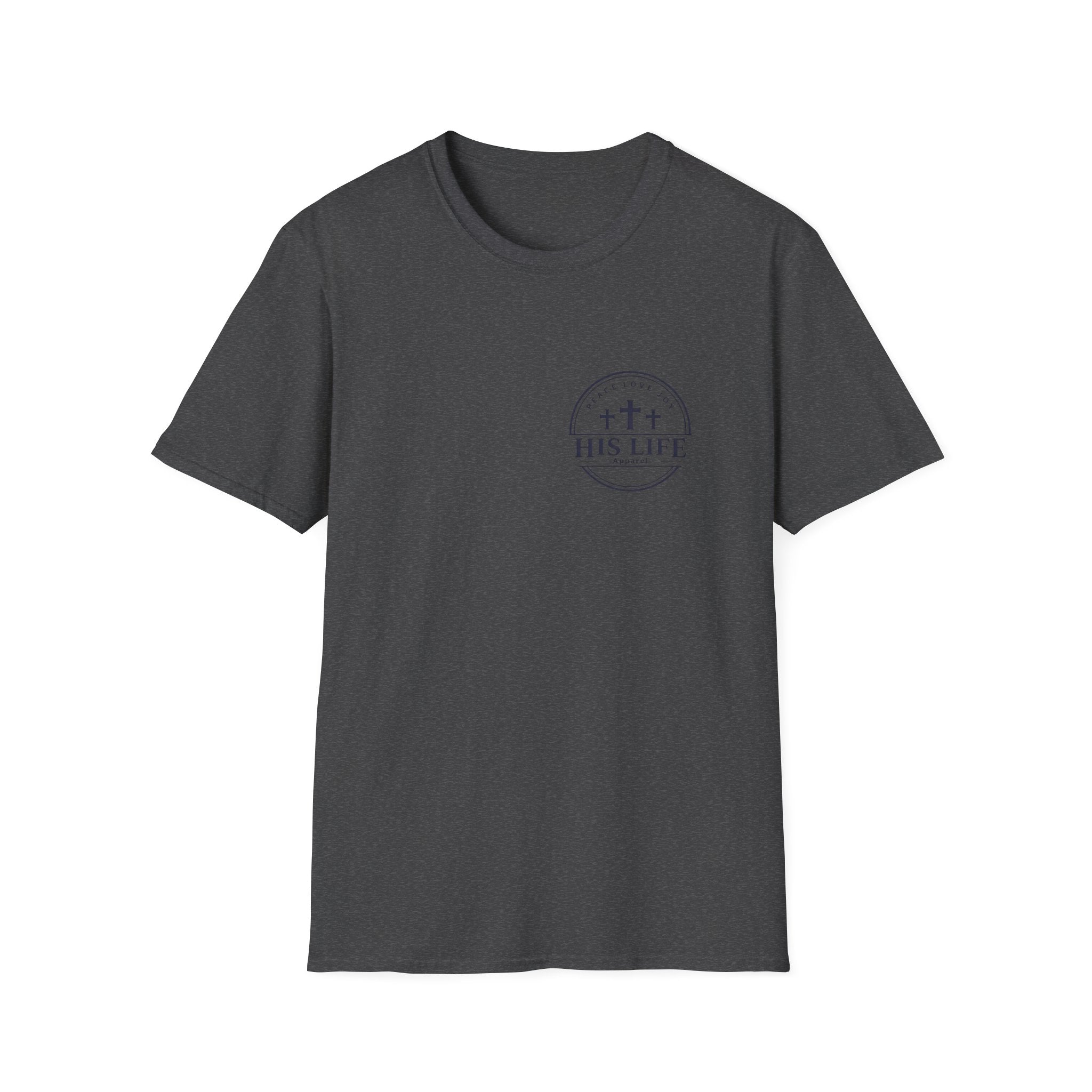 His Life Apparel Christian American 250 T‑Shirt — Three Crosses Faith Graphic