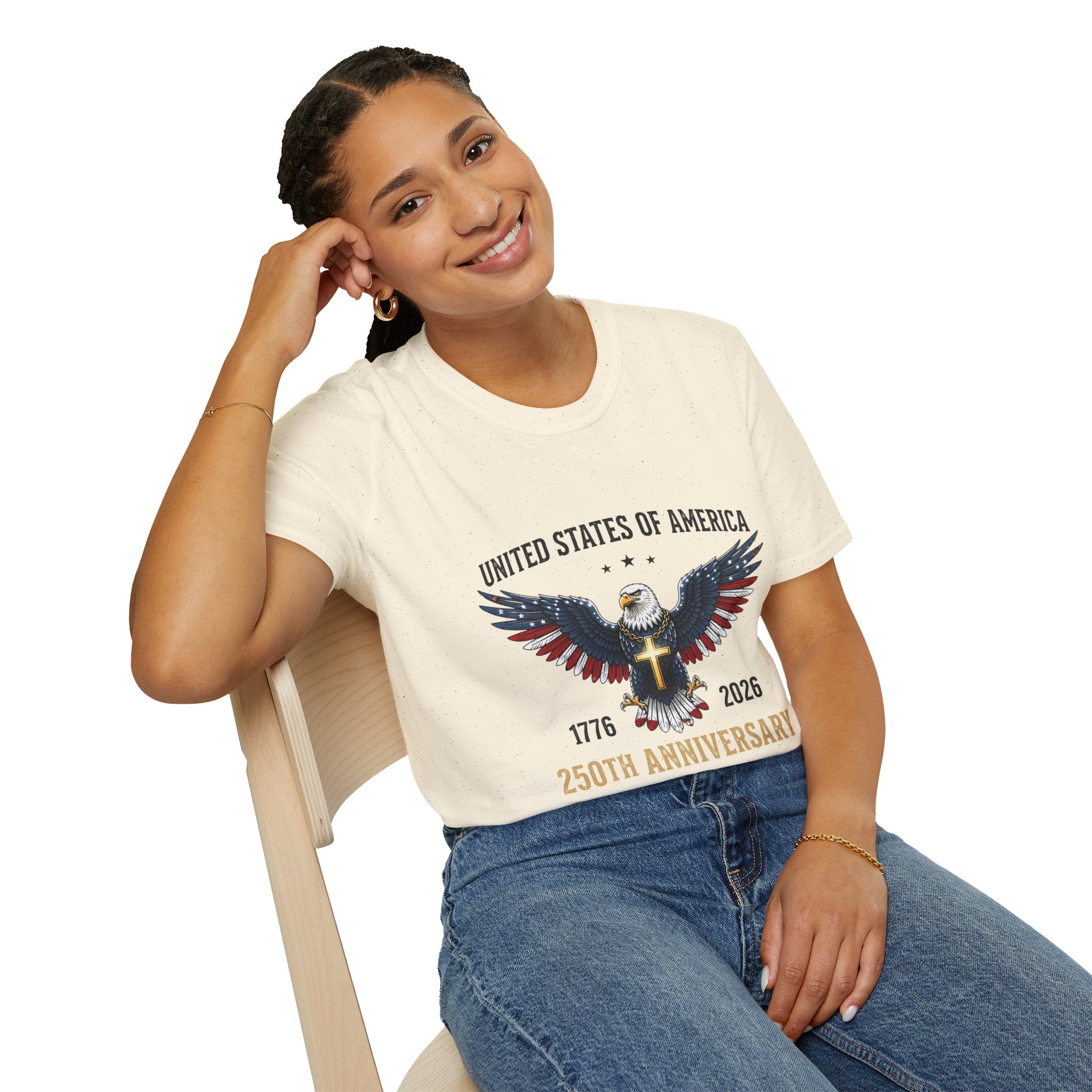 American Eagle Graphic T-Shirt — United States of America 1776–2026 Patriotic Tee