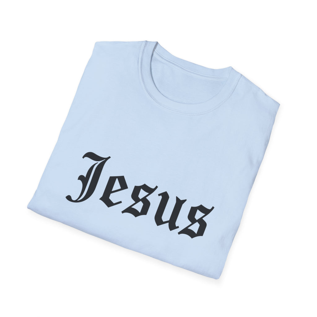 Jesus Gothic Script T-Shirt — Christian Faith Tee