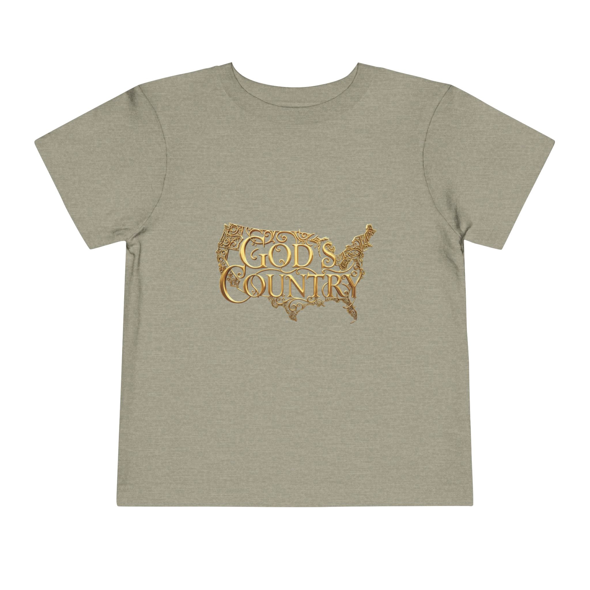 Toddler Tee — "God's Country" Gold Map Graphic