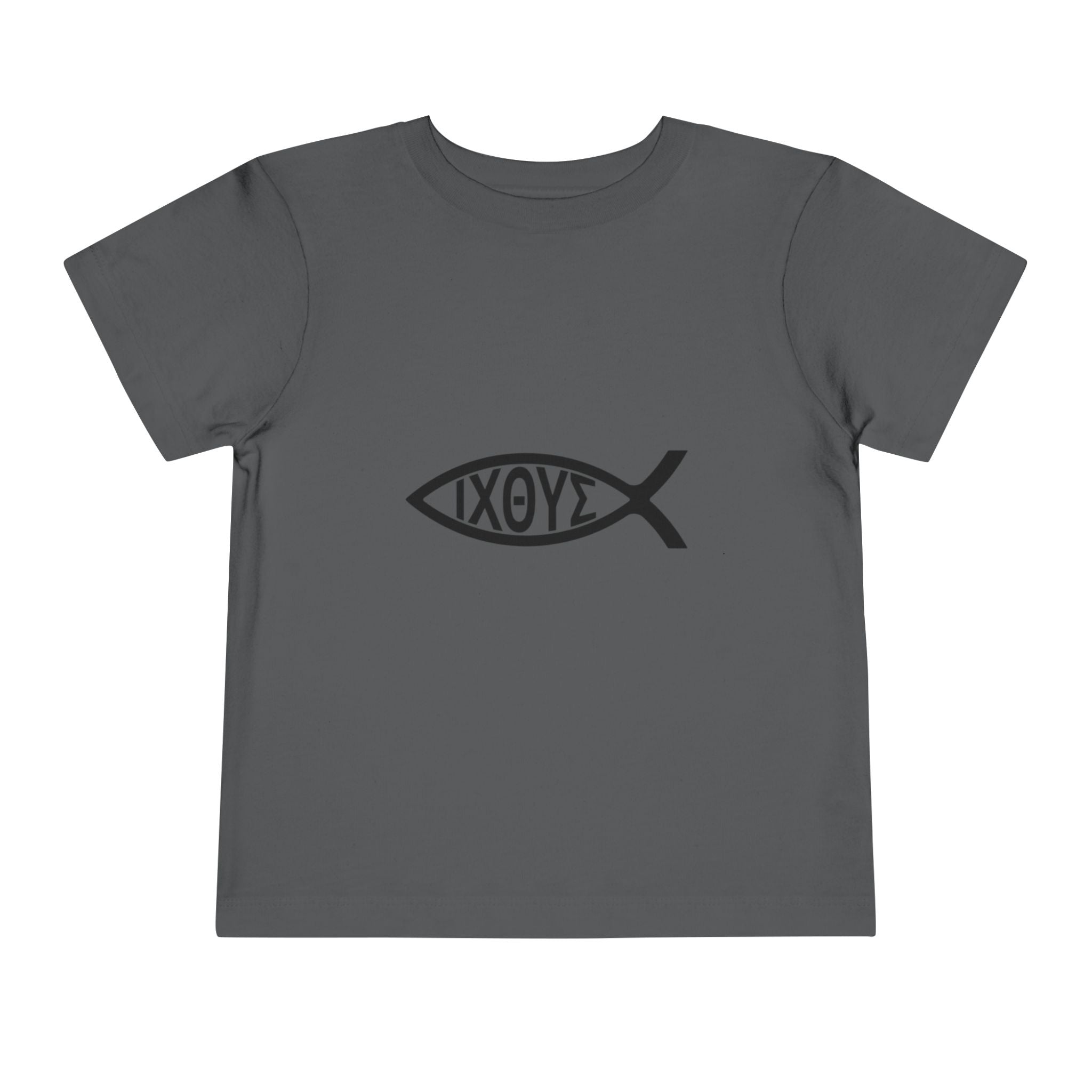 Toddler Tee — Christian Ichthys Fish Logo Kids Shirt (Faith Symbol)