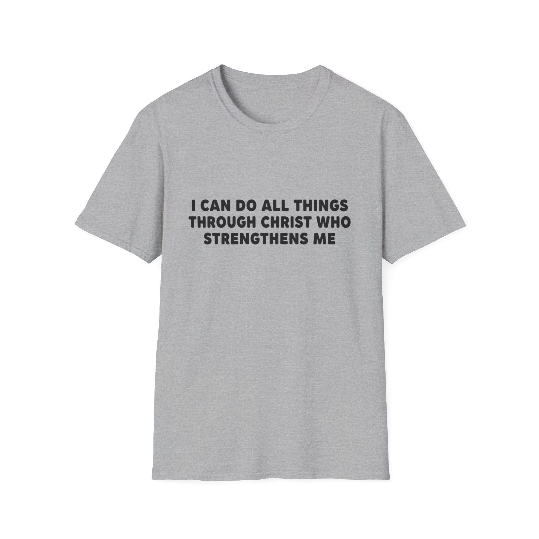 Christian Inspirational T-Shirt — "I Can Do All Things Through Christ"