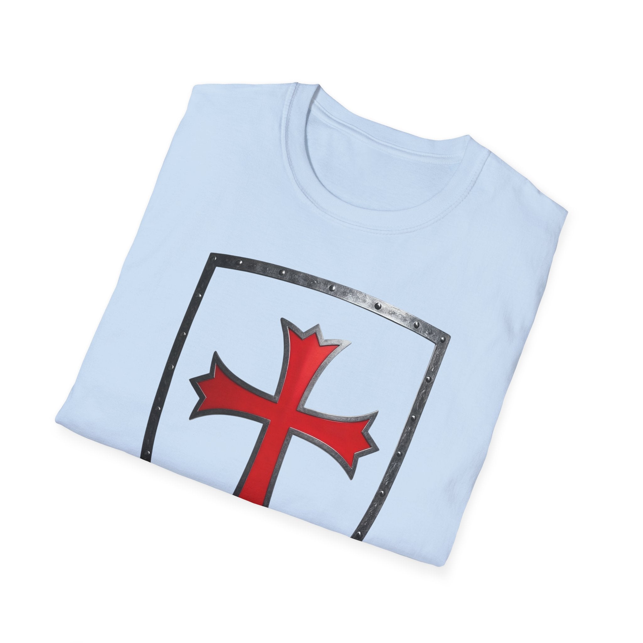 Crusader Shield T-Shirt — Red Cross Medieval Shield Tee