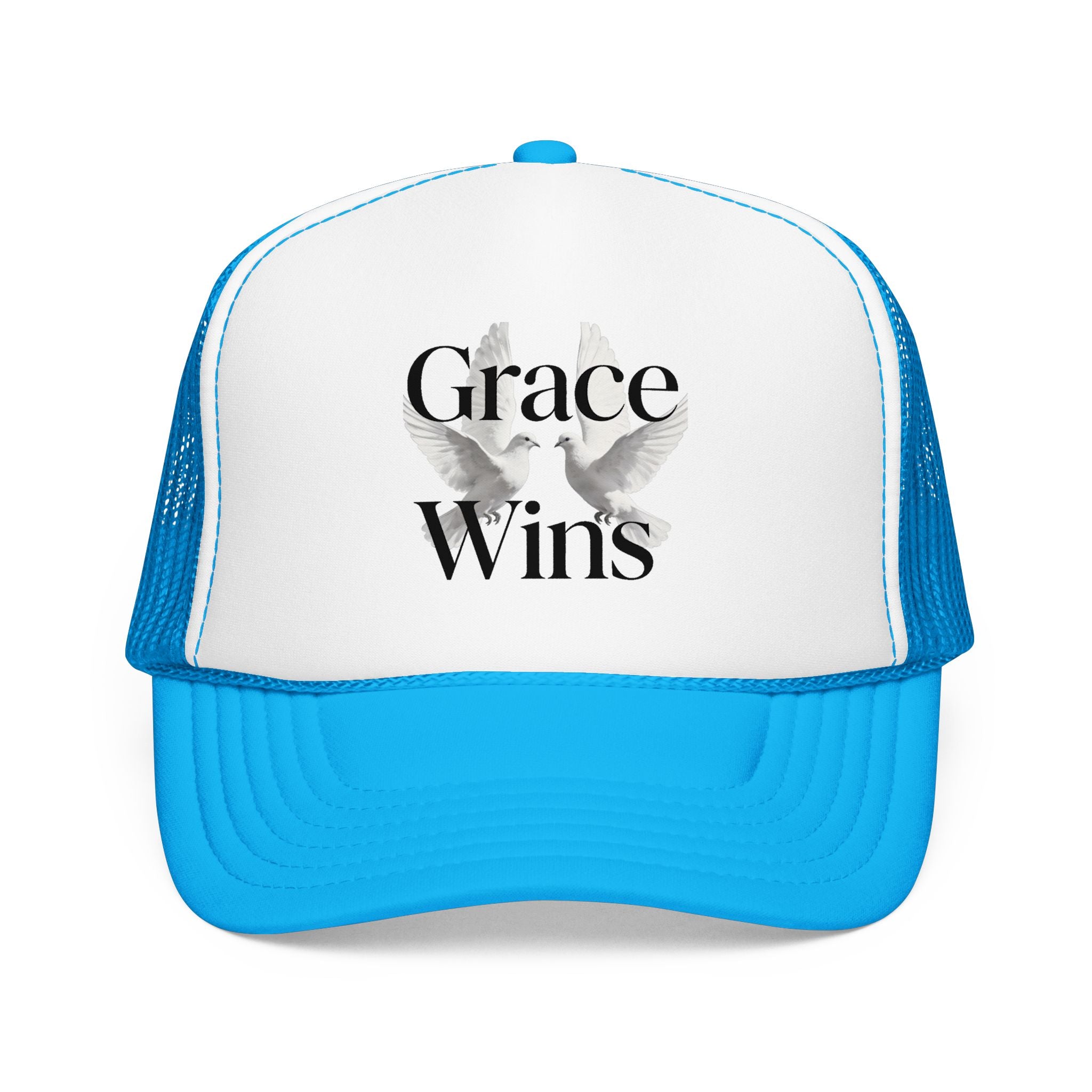 Grace Wins Trucker Hat — Inspirational Dove Foam Cap