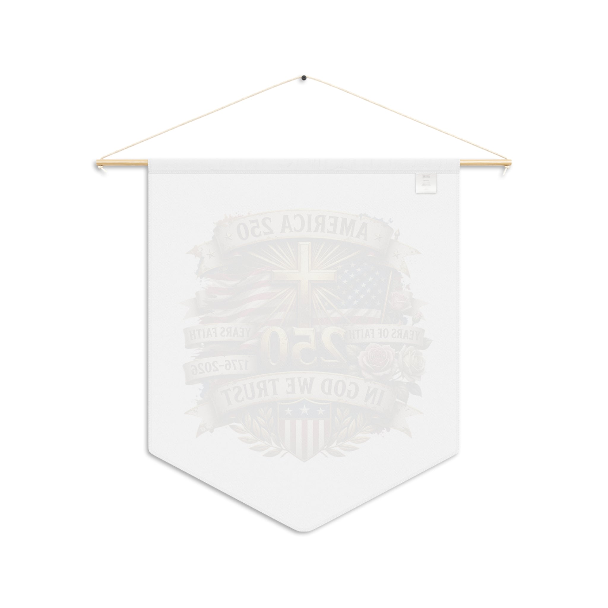 America 250 Pennant – "In God We Trust" Patriotic Commemorative Banner (1776–2026)