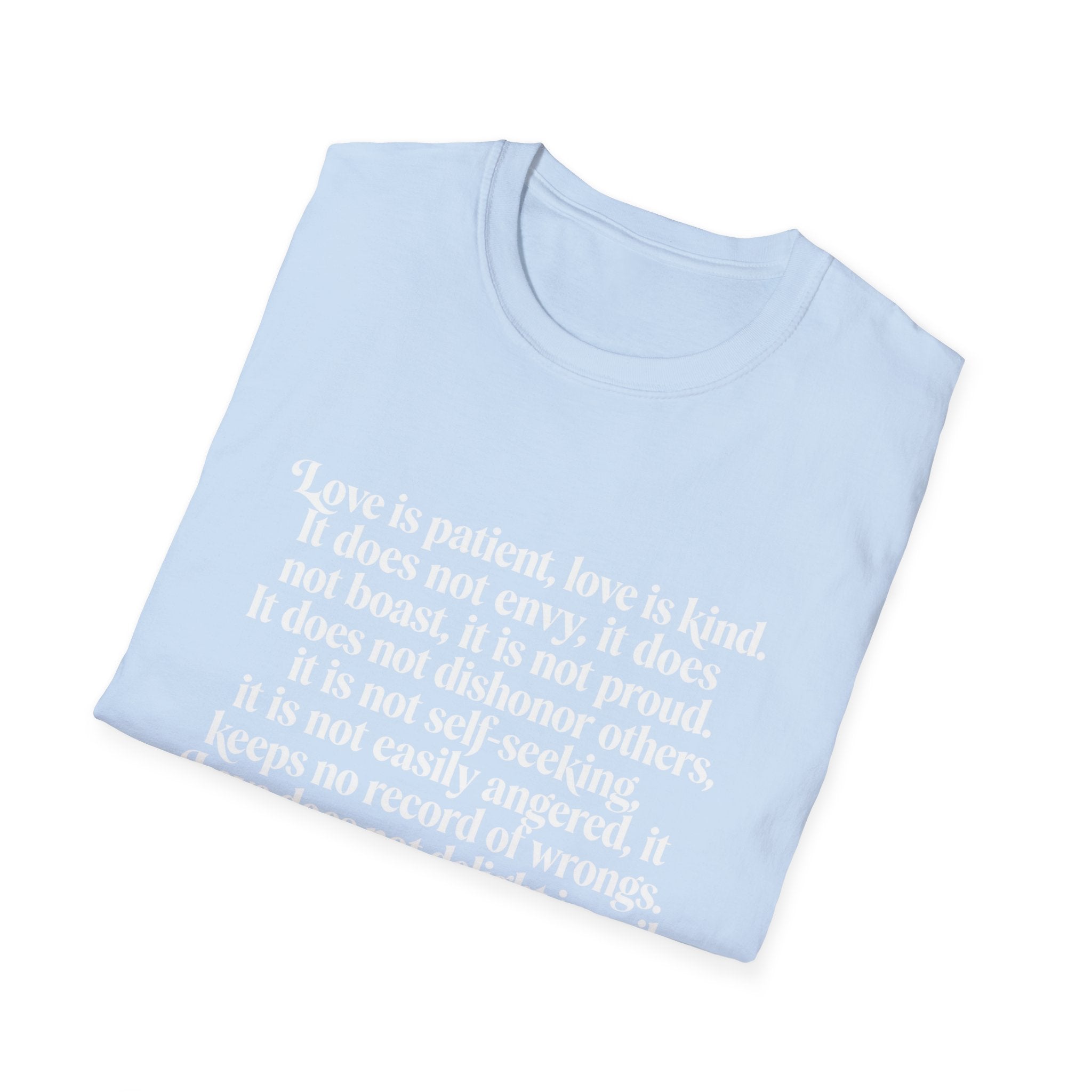 Love Is Patient Tee — 1 Corinthians 13 Inspirational Christian T-Shirt