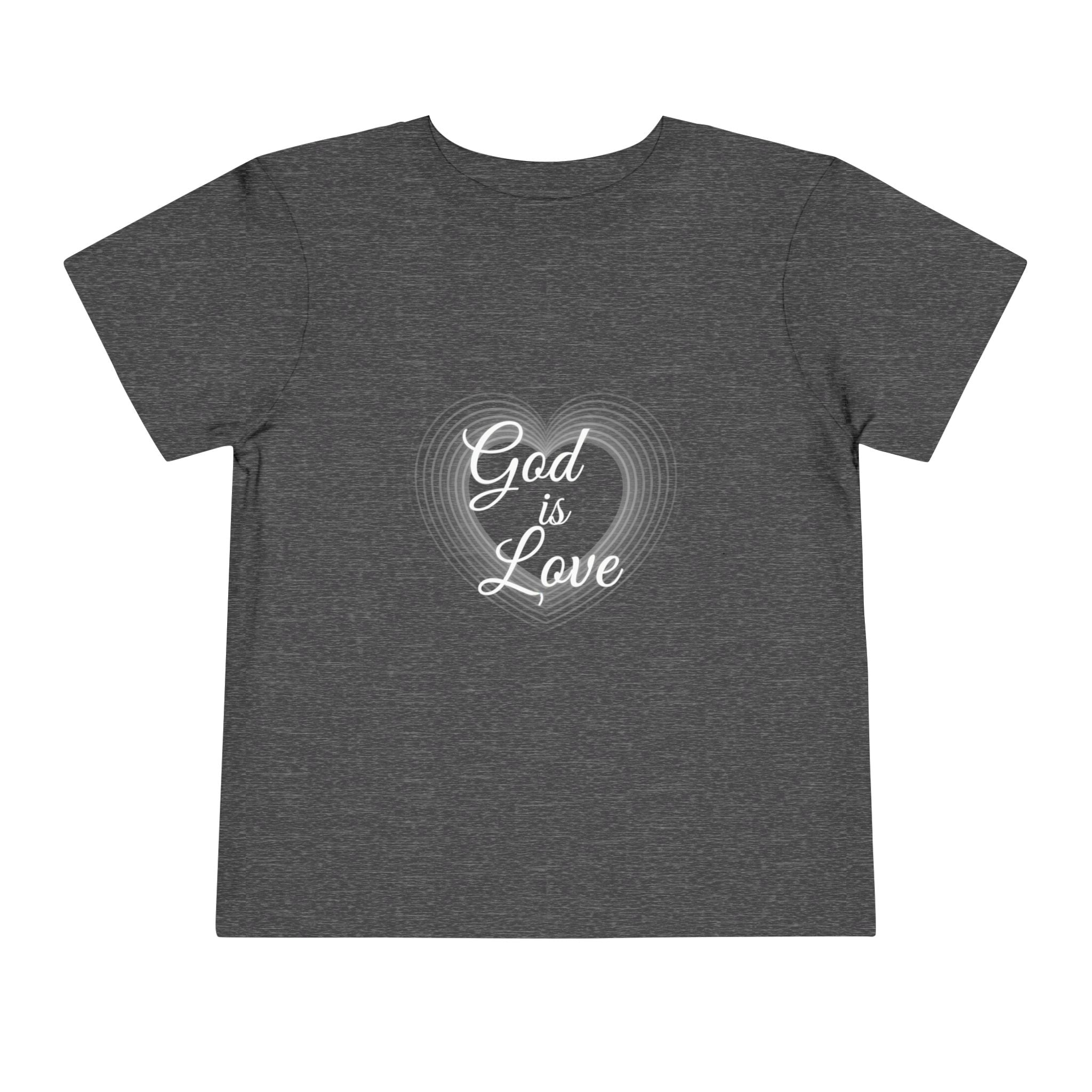 Toddler Tee — "God Is Love" Heart Christian Shirt