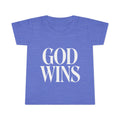 Toddler T-Shirt — "God Wins" Christian Faith Graphic Tee for Kids