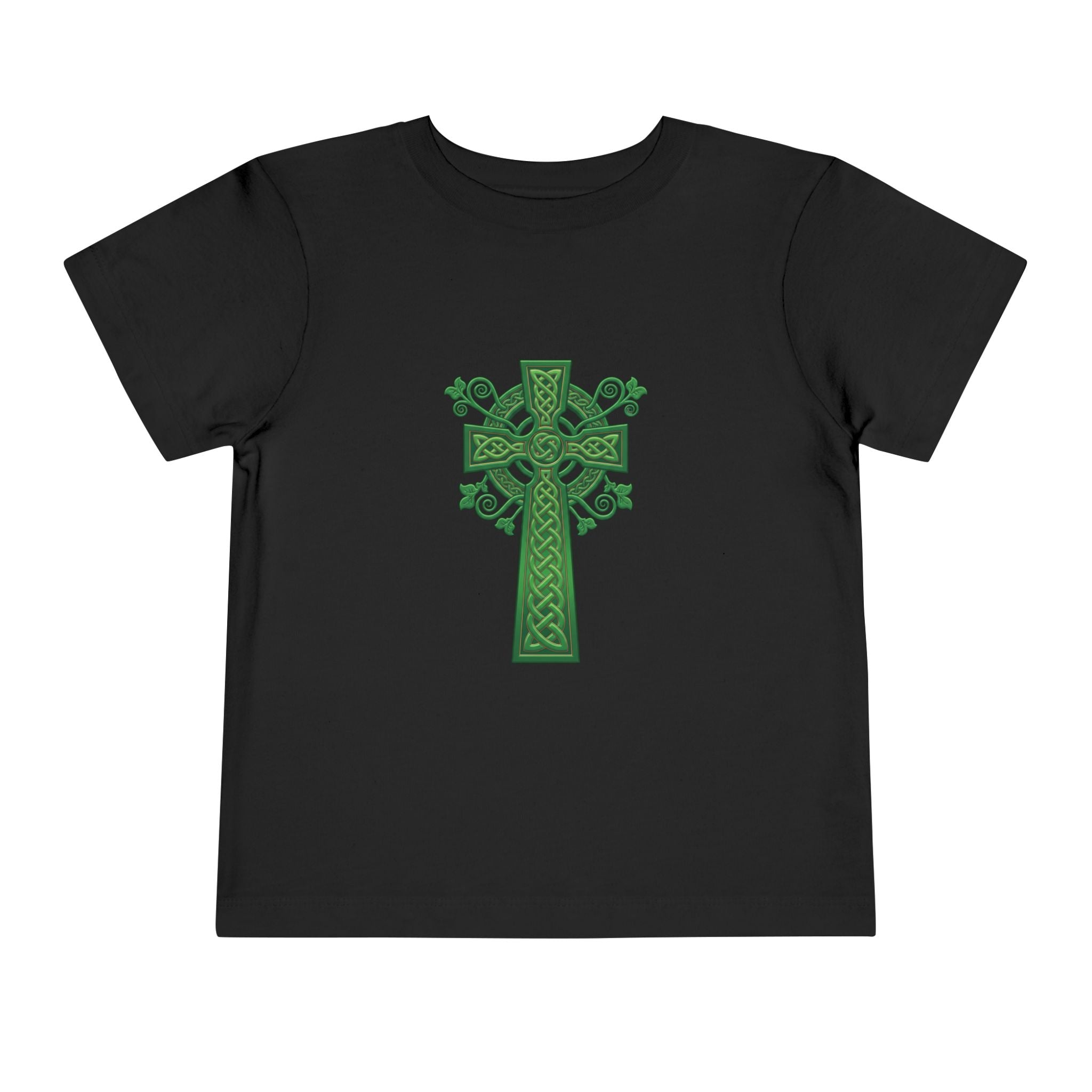 Toddler Tee — Green Celtic Cross Graphic (St. Patrick’s Day)