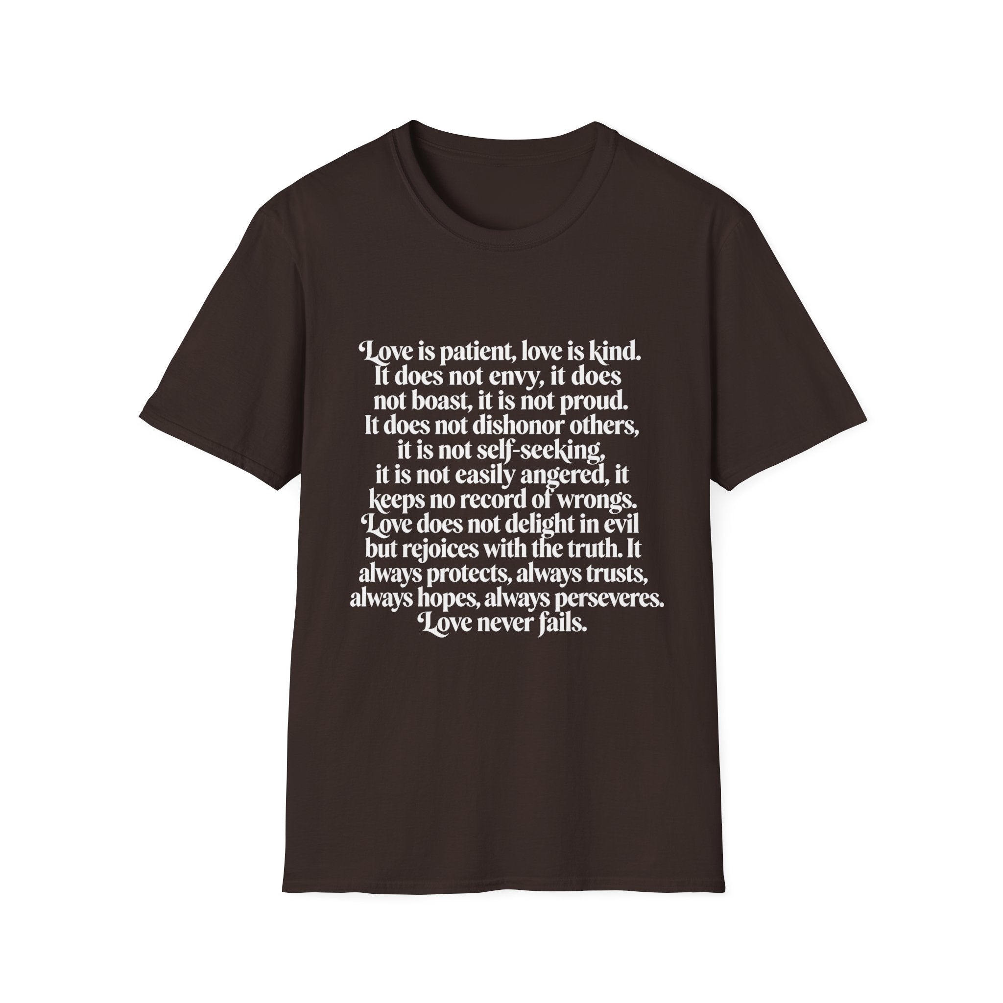 Love Is Patient Tee — 1 Corinthians 13 Inspirational Christian T-Shirt