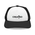 Created Cross Dog Trucker Hat - Christian Foam Front Mesh Hat for Faith Gifts