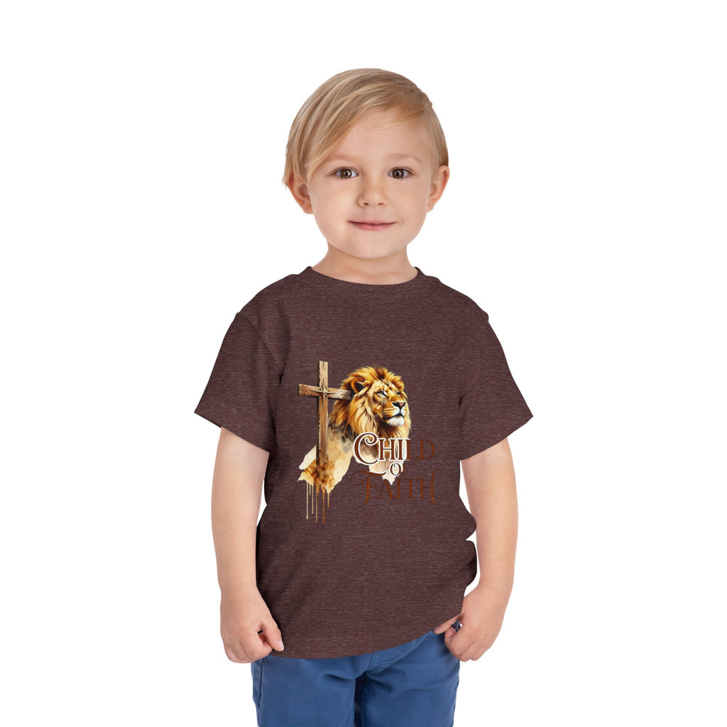 Child of Faith Toddler Tee — Lion & Cross Christian Kids Shirt
