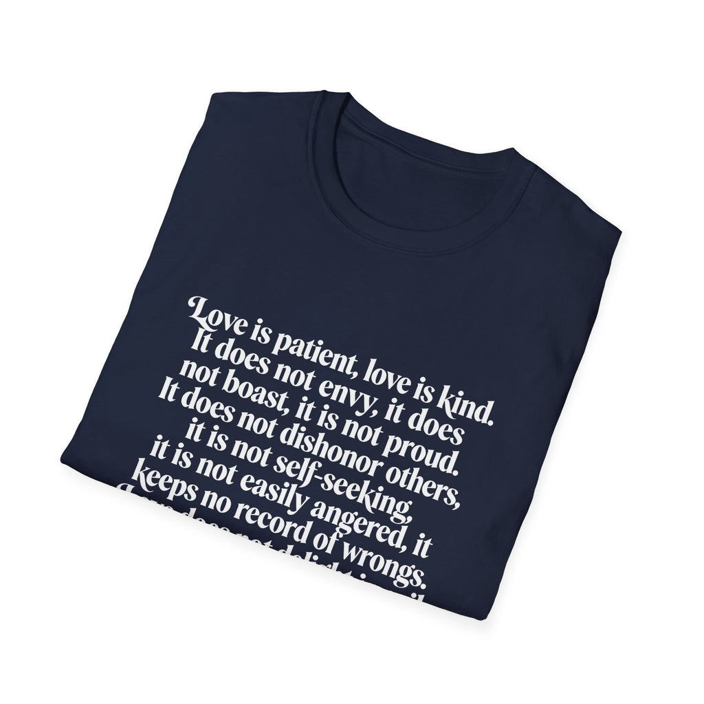 Love Is Patient Tee — 1 Corinthians 13 Inspirational Christian T-Shirt