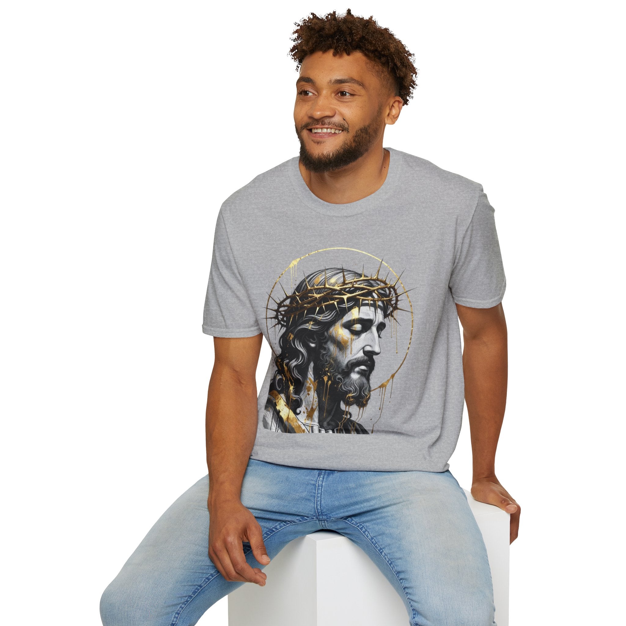 Jesus Portrait T-Shirt — Crown of Thorns Christian Tee
