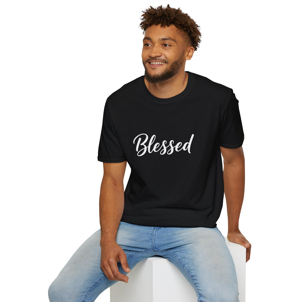 Blessed Script T-Shirt — Inspirational Faith Graphic Tee