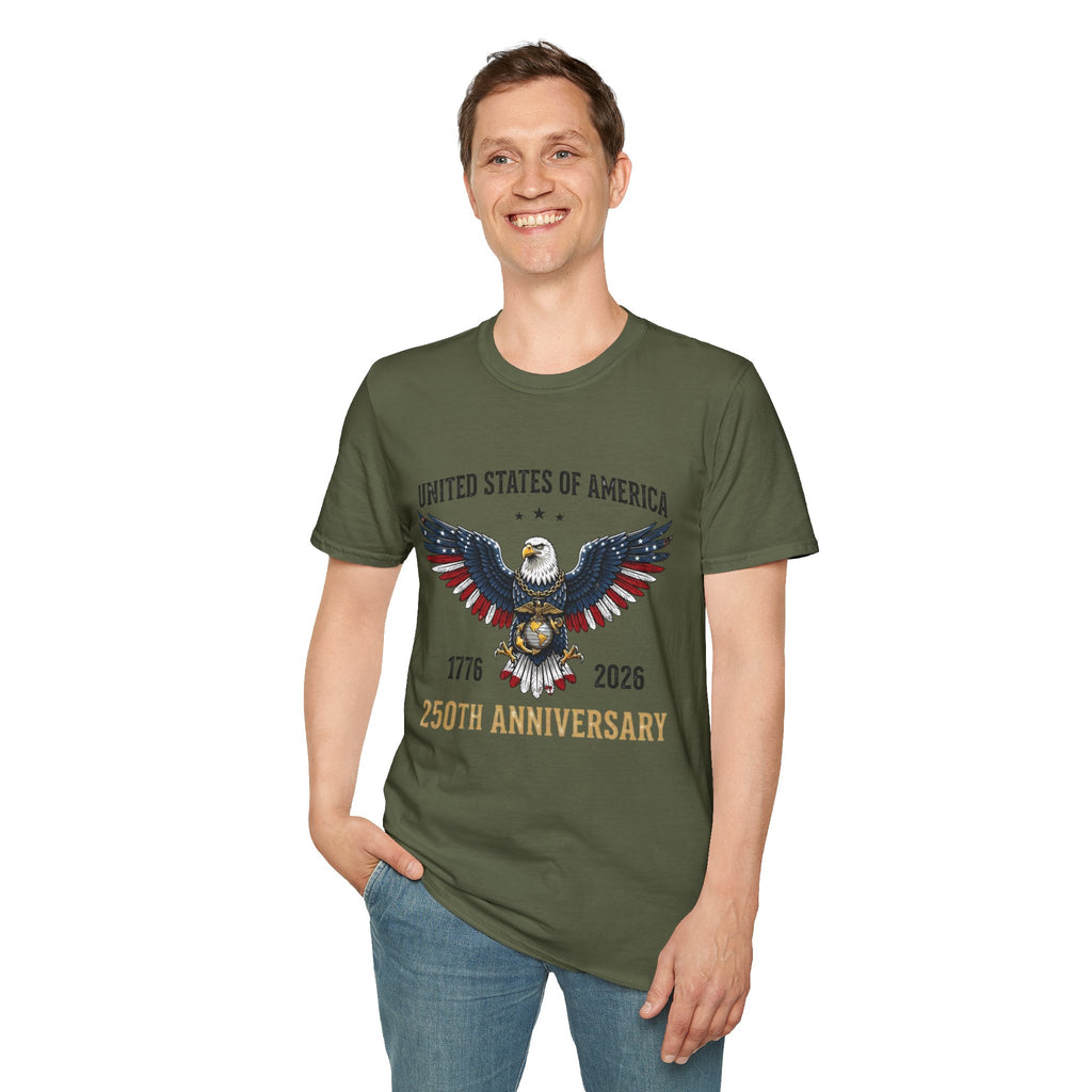 United States of America Eagle T-Shirt — 250th Anniversary 1776–2026 Patriotic Tee