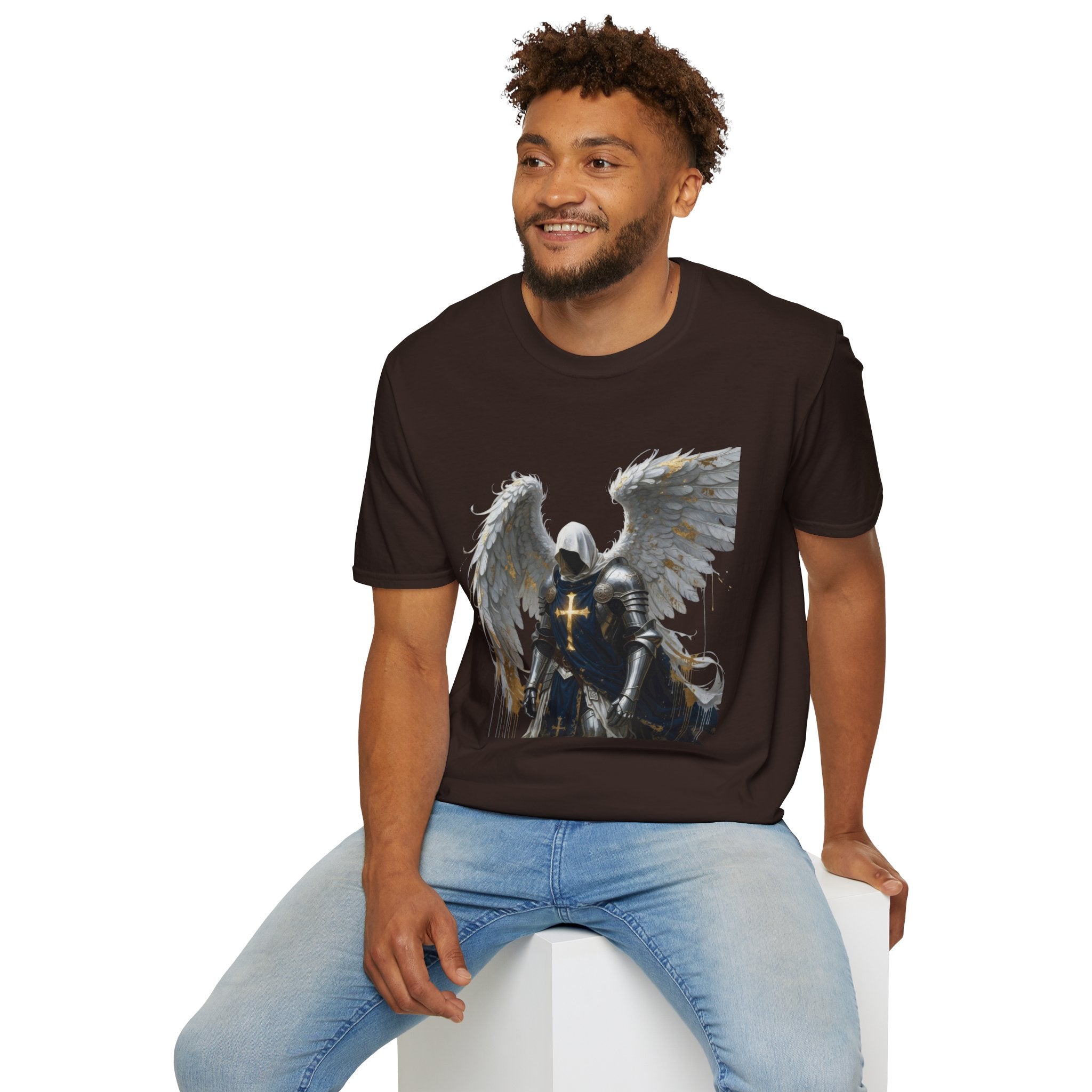Angel Knight T-Shirt — Gothic Winged Crusader Graphic Tee