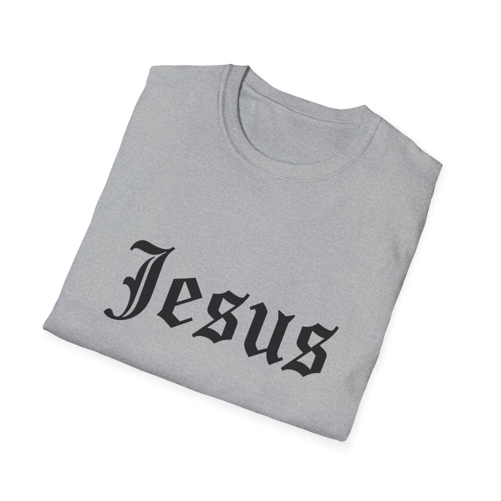 Jesus Gothic Script T-Shirt — Christian Faith Tee